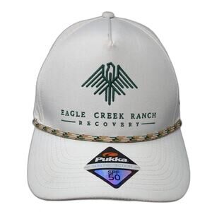 Eagle Creek Ranch Recovery Idaho Snapback 5 Panel Cap White One Size Rope Pukka